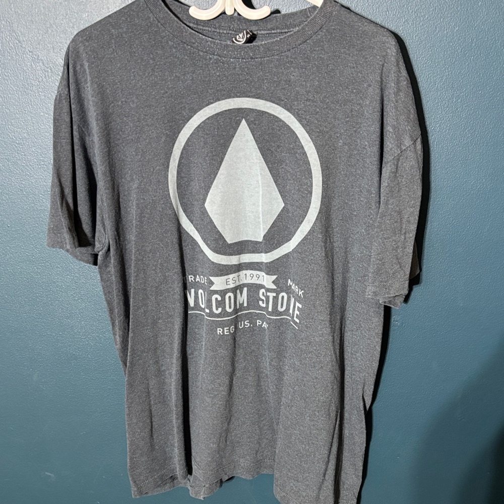 Volcom Dark Blue Gray Men's Short Sleeve Tee